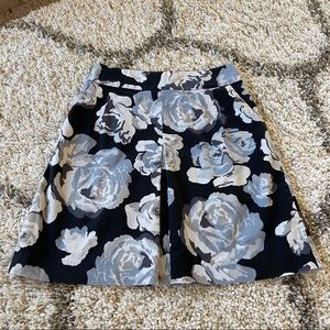 Express design studio floral a-line pleat skirt